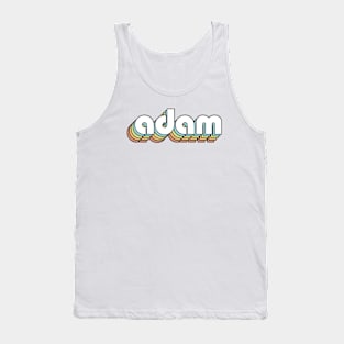 Adam - Retro Rainbow Typography Faded Style Tank Top